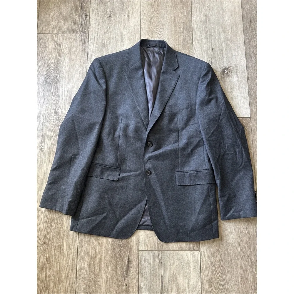 Lauren Ralph Lauren Slim Blazer Mens 40S Wool Charcoal‎ Grey Sport Jacket #812
